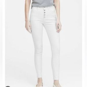 Banana Republic White High Rise Skinny Jeans | Size 30